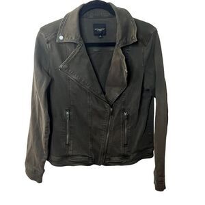 Liverpool Olive Green Moto Jacket